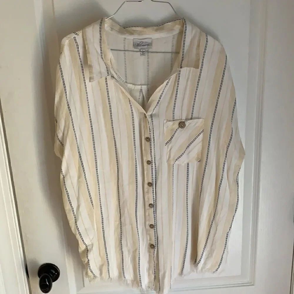 Blu Heaven striped button down shirt